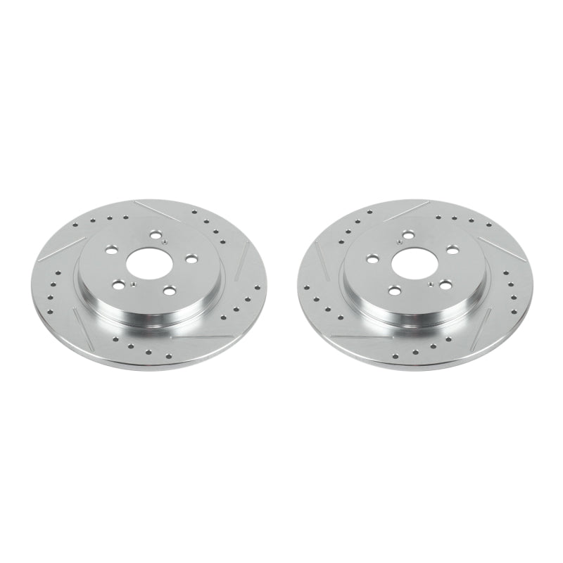 PowerStop fits Lexus 11-17 CT200h Rear Evolution Drilled & Slotted Rotors - Pair