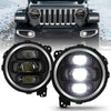 ANZO 111466 2019 fits Jeep 18-20 Wrangler Full Led ProjectorH.L Black