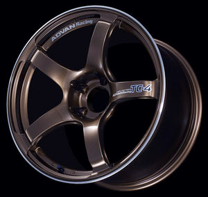 Advan YAD5C38AUAR TC4 15x6.0 +38 4x100 Umber Bronze Metallic and Ring Wheel