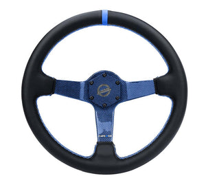NRG RST-036CF-BL RST-036CF-BL Reinforced Steering Wheel Blue Carbon Fiber