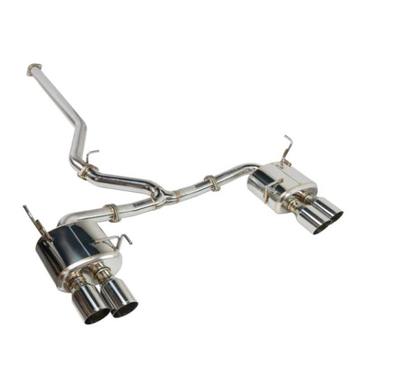 Remark 08-14 Subaru WRX STi GR Hatch Cat-Back Exhaust w/ SS Quad Tips (Non-Resonated)