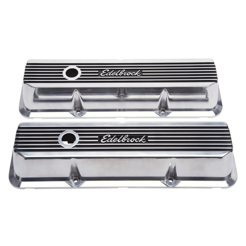 Edelbrock 4277 Valve Covers Elite II fits Ford FE 1958-76 Polished