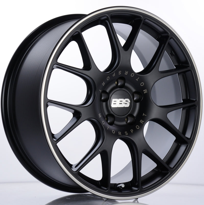 BBS CH104BPO CH-R 19x8.5 5x120 ET32 Satin Black Polished Rim Protector Wheel -82mm PFS/Clip Required