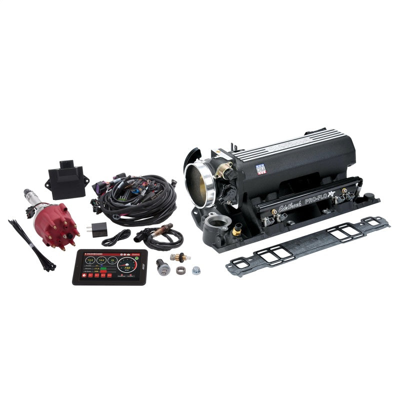 Edelbrock 35793 Pro Flo 4 XT EFI System Seq Port fits SBC 1986 & Earlier 550 Max HP 29lb/hr Black Finish