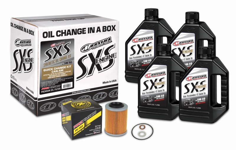 Maxima 90-469013-CA SXS fits Can-Am Oil Change Kit 5W-40 Full-Synthetic Maverick X3