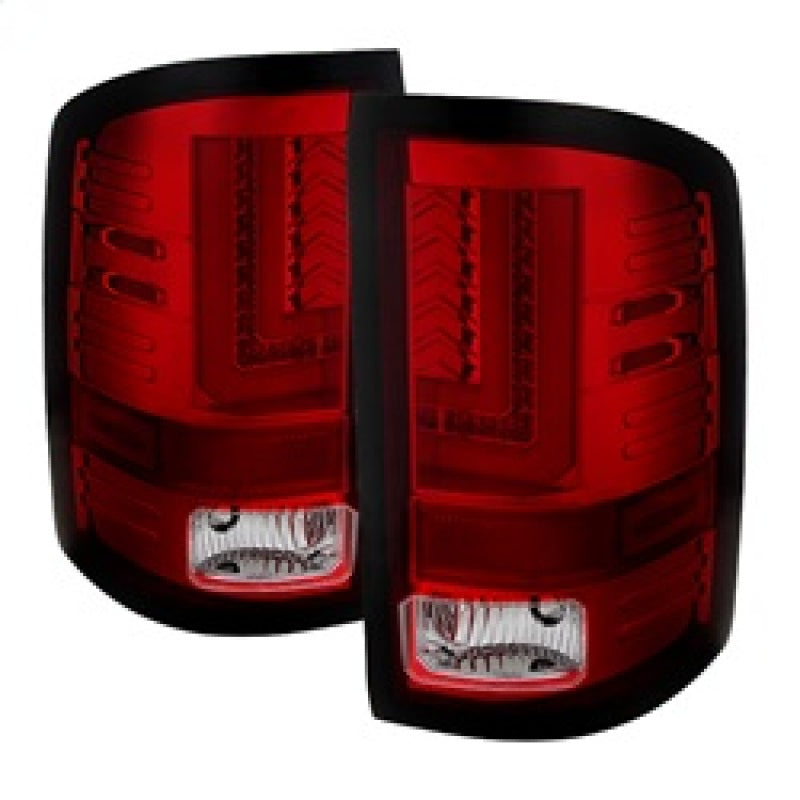 Spyder 5080677 fits GMC 14-16 Sierra LED Tail Lights Red Clear ALT-YD-GS14-LBLE