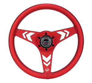 NRG RST-070-RD RST-070-RD Aluminum Steering Wheel 330mm - Arow Cutout -