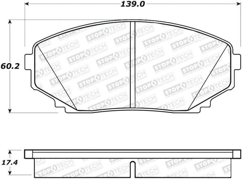 StopTech 308.1258 Street Brake Pads