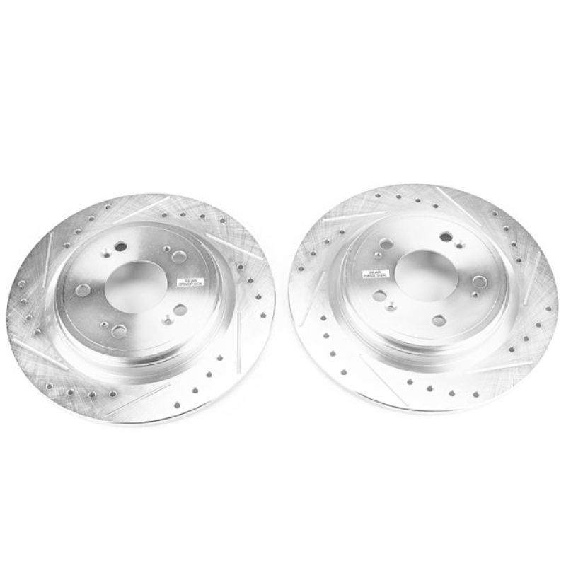 PowerStop fits Acura 14-19 RLX Rear Evolution Drilled & Slotted Rotors - Pair