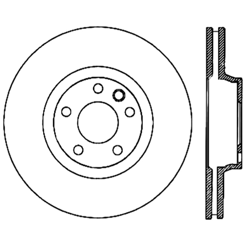 Stoptech 125.33091CRY Centric Premium 03-18 Porsche Cayenne Front Right CRYO-STOP Rotor