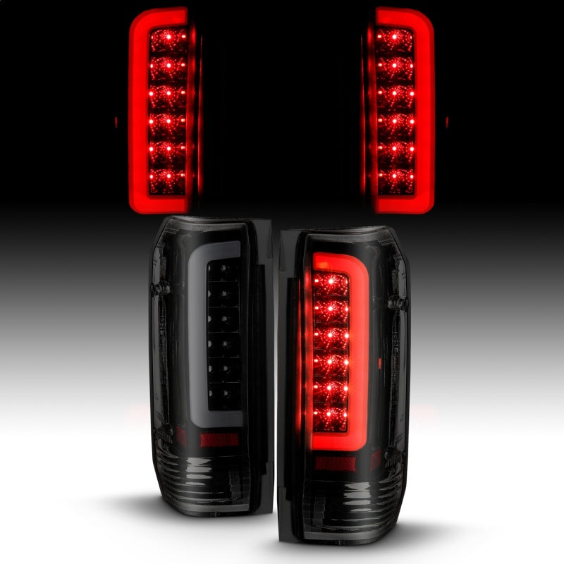 ANZO 311351 1996 fits Ford 87-19 F-150 LED Taillights Black Housing Smoke Lens (Pair)