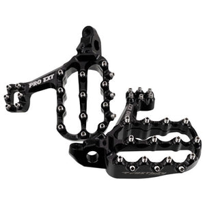 Fastway 22-EXT-012BKS Pro Ext Motorcycle Foot Pegs Kit  Black