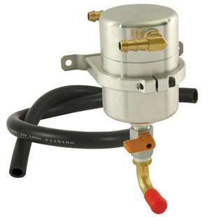 Moroso 85474 Universal Air/Oil Separator Catch Can - Large Body - 90 Degree Inle
