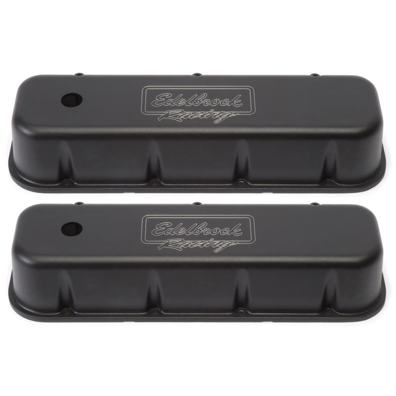 Edelbrock 41803 Valve Cover Victor Series fits Chevrolet 1965 and Later 396-502 V8 Tall Black