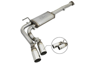 AFE 49-46033-P Rebel Series 3in SS Cat-Back Exhaust w/ Polished Tips 2005-2015