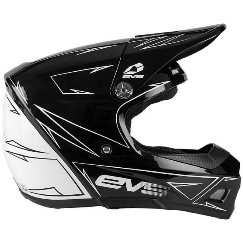 EVS HE21T3P50-WH-S T3 Pinner Helmet Black/White Youth - Small