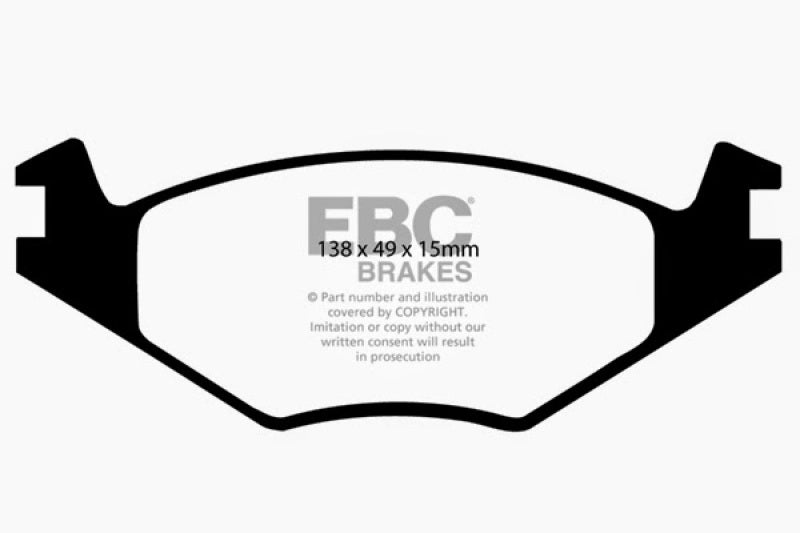 EBC DP2517 fits Volkswagen 86-93 Cabriolet 1.8 Greenstuff Front Brake Pads