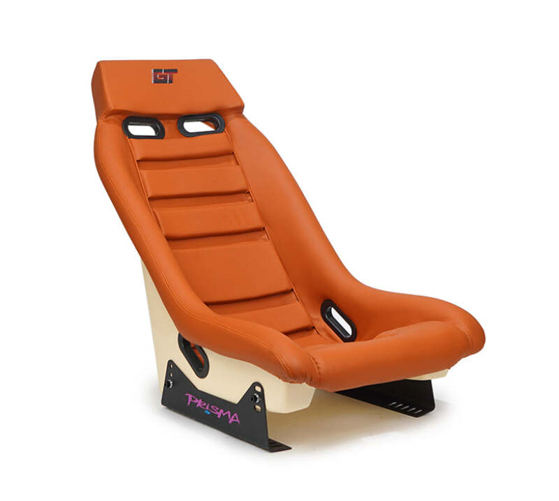 NRG PRI-100BR-STARDUST PRI-100BR-STARDUST GT Retro Bucket Seat - Brown PVC