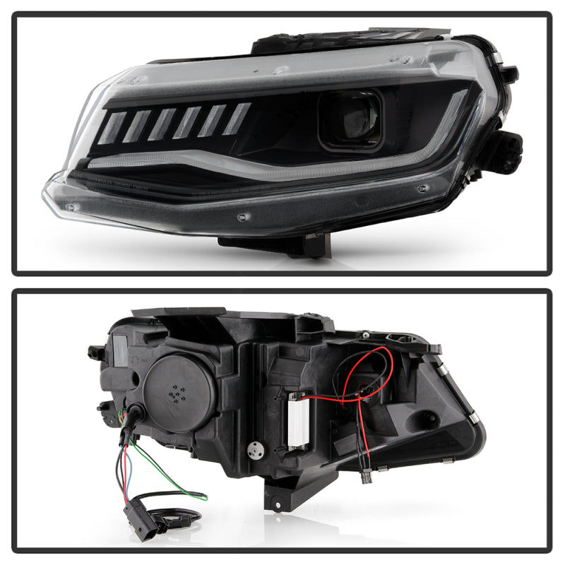 Spyder 5087331 fits Chevy 16-18 Camaro Halogen Model Projector Headlights Black