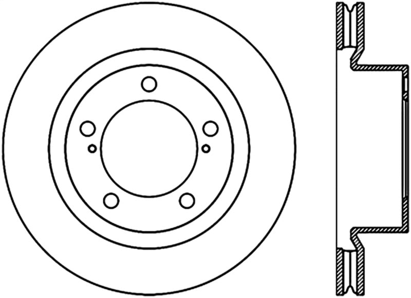 Stoptech 126.44162CSR 08-13 Lexus LX 450/470/570 / 08-13 Land Cruiser Front Right Slotted CRYO-STOP Brake Rotor