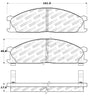 Stoptech 308.0333 Street Touring 85-91 Nissan D21/720/Pathfinder Front Brake Pads
