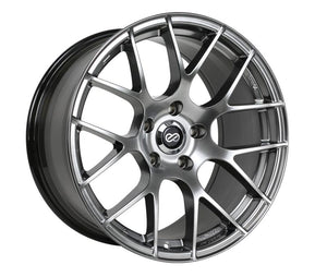 Enkei 467-880-6540HS Raijin 18x8 40mm Offset 5x114.3 Bolt Pattern 72.6 Bore Dia Hyper Silver Wheel