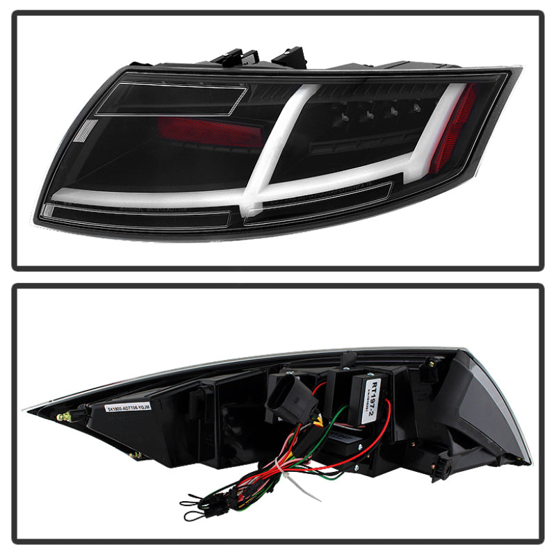 Spyder 5081674 fits Audi 07-12 TT LED Tail Lights Black ALT-YD-ATT07-LED-BK