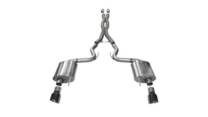 CORSA Performance 14332BLK Corsa 2015-2017 fits Ford Mustang GT 5.0 3in Cat Back Exhaust Black Dual Tips (Sport)