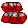 9033209 Xtune Mercdes Benz W208 Clk LED Tail Lights Red Clear ALT-JH-MBW20898-
