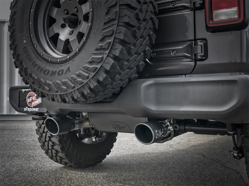 AFE 49-48067-B Series 2.5in 409 SS Axle-Back Exhaust w/ Black Tips 2018+ fits J