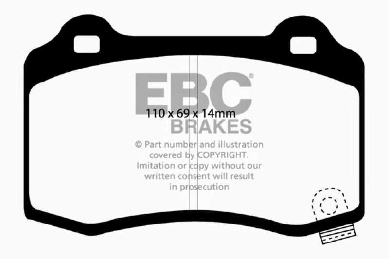 EBC DP21788 fits Tesla 12-17 Model S Electric RWD Greenstuff Rear Brake Pads