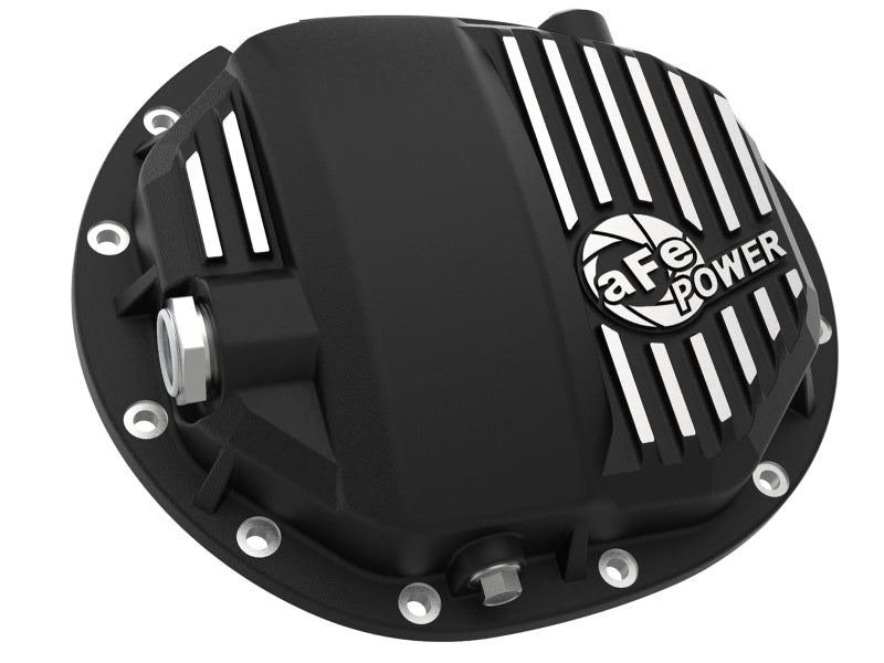 AFE 46-71120B Pro Series AAM 9.5/9.76 Rear Diff Cover Black w/Mach Fins 14-19 f