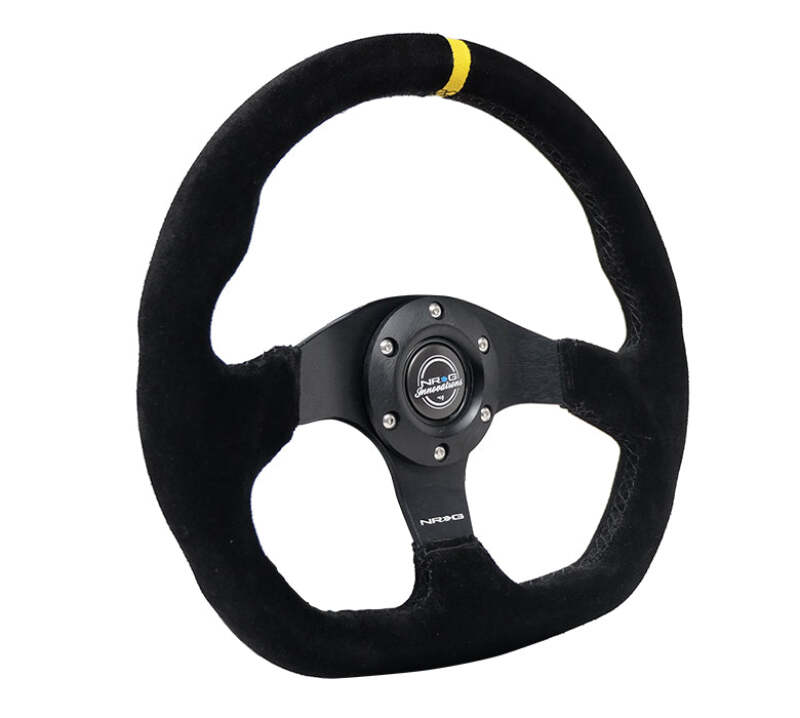 NRG RST-024MB-S-Y RST-024MB-S-Y Reinforced Steering Wheel Sport Suede Flat