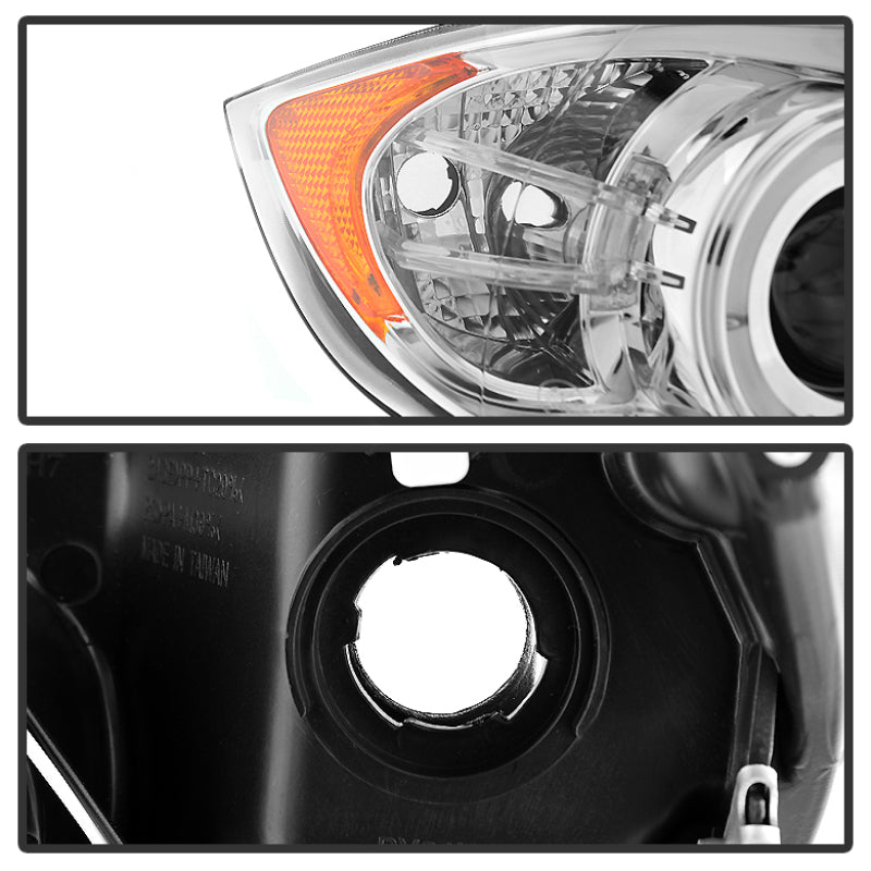 Spyder 5009012 fits BMW 06-08 E90 3-Series Projector LED Halo Amber Reflctr Rpl