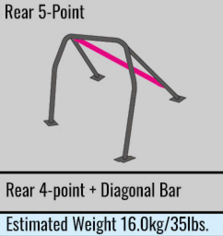 Cusco 232 270 D20 SFTY21 Roll Cage 2-Pssgr 5-Point fits Nissan GT-R (R33) (S/O