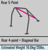 Cusco 6A1 270 D20 Steel Roll Cage 5 Point 2 Passenger 2015 fits Subaru WRX / ST