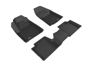 3D MAXpider L1JP01501509 2015-2020 Genesis/fits Hyundai G80/Genesis Sedan Kagu 2nd Row Floormats - Black