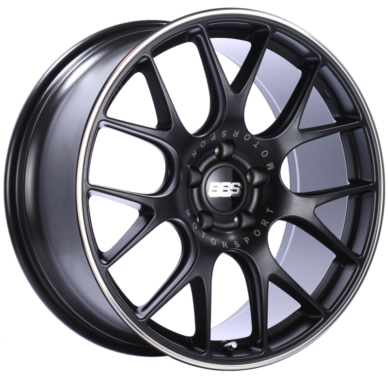 BBS CH100BPO CH-R 20x9 5x120 ET24 Satin Black Polished Rim Protector Wheel -82mm PFS/Clip Required