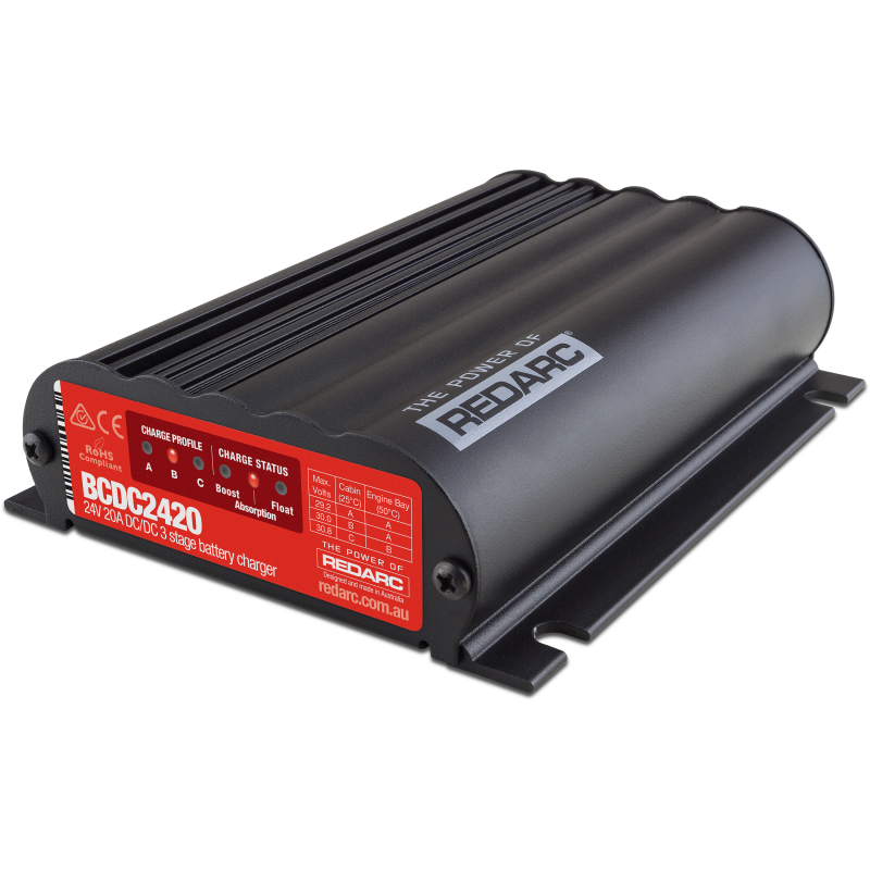 REDARC BCDC2420 DC/DC 3-Stage In-Vehicle Battery Charger - 24V 20A