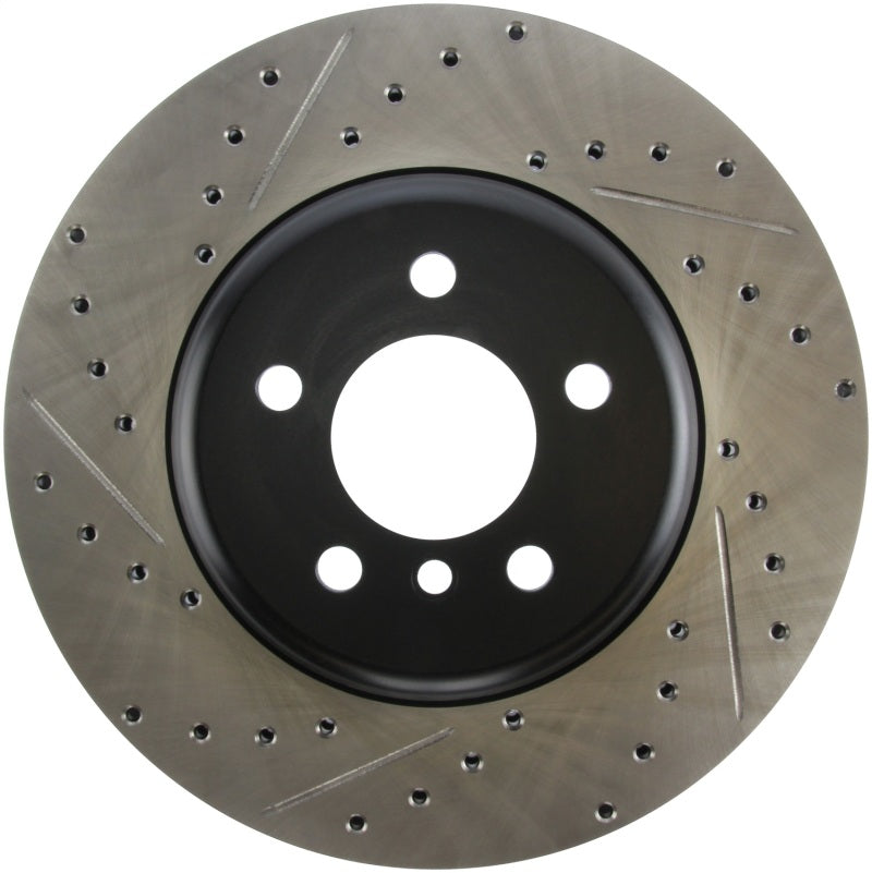 Stoptech 127.34124R 2011-2013 BMW 535i / 2012-2016 BMW 640i Slotted & Drilled Front Right Brake Rotor