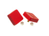 Prothane 19-1304 Universal Bump Stop 5/8X2X2 Sqr w/ Ctr Stud - Red