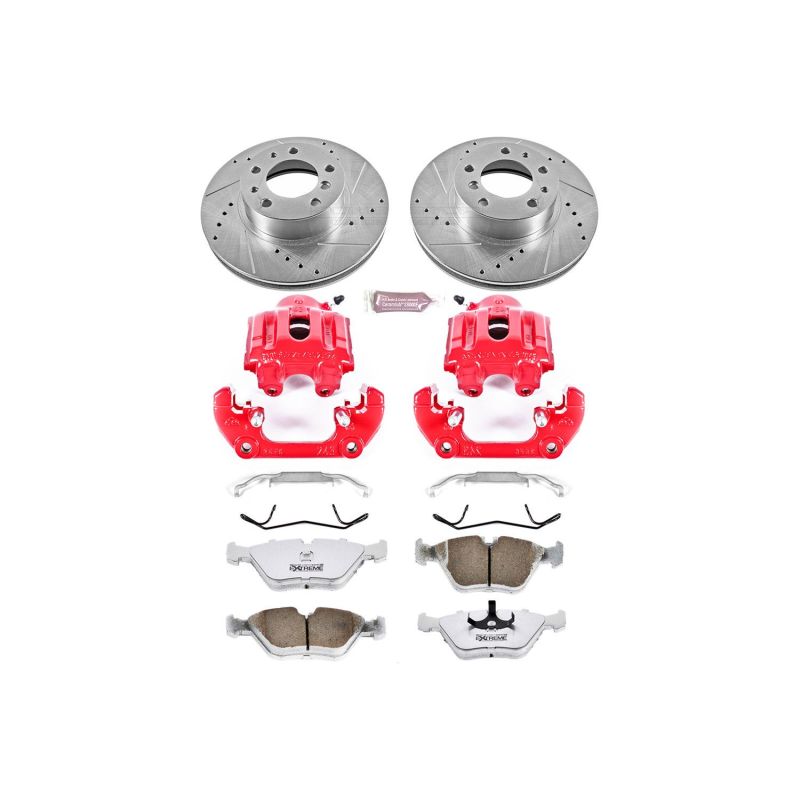 PowerStop KC379 26 fits BMW 540i Front Z26 Street Warrior Brake Kit w/Calipers