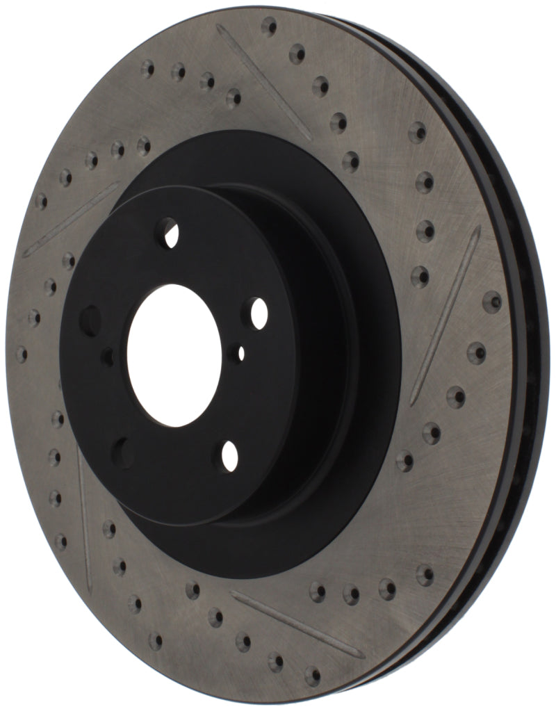 Stoptech 127.47018R 02-10 Subaru WRX Slotted & Drilled Right Front Rotor (exc. STi)
