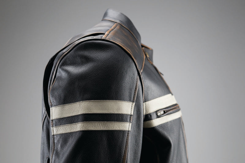 Kuryakyn 094382 Kuryakyn Leather By River Road Hoodlum Vintage Leather Jacket Black - Small