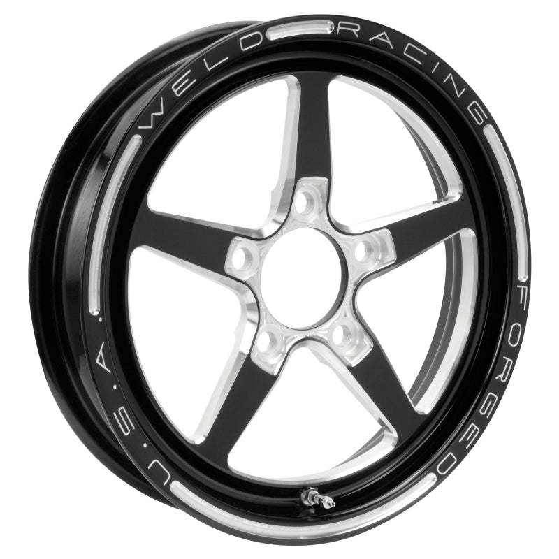 Weld  88B-15204 Alumastar 1-Piece 15x3.5 / 5x4.5 BP / 1.75in. BS Black Wheel - N