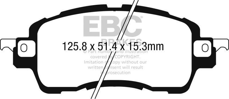 EBC DP22275 2016+ fits Toyota Yaris iA Greenstuff Front Brake Pads