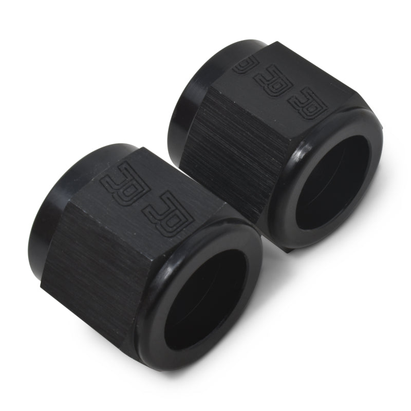 Russell 660563 Performance -4 AN Tube Nuts 1/4in dia. (Black) (6 pcs.)