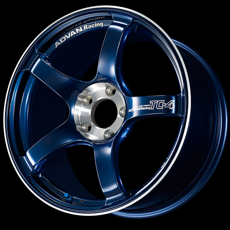 Advan YADS5E30AEF TC-4 SE 15x7.0 / +30 Offset / 4x100 / 63mm Bore / Racing Indigo Blue and Diamond Cut