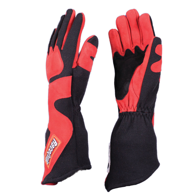 Racequip 358105 SFI-5 Red/Black Large Long Angle Cut Glove