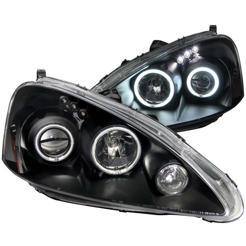 ANZO 121197 2006 fits Acura 05-20 Rsx Projector Headlights w/ Halo Black